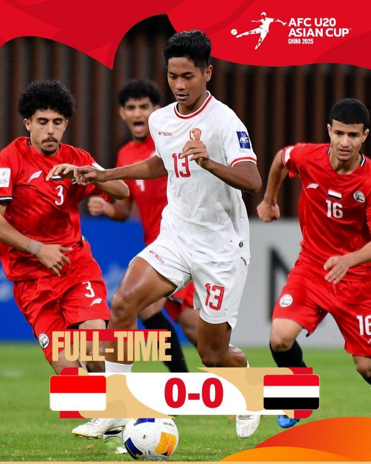 U20亞洲杯：印尼0-0戰平也門，兩隊分列C組第三、第四